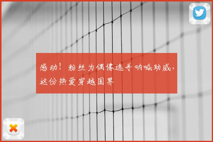 感动！粉丝为偶像选手呐喊助威，这份热爱穿越国界